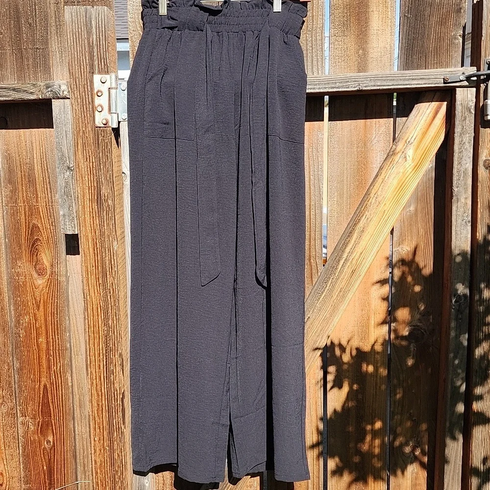New Black Wide Leg Pants, NWT, Sz. Medium - Picture 2 of 10